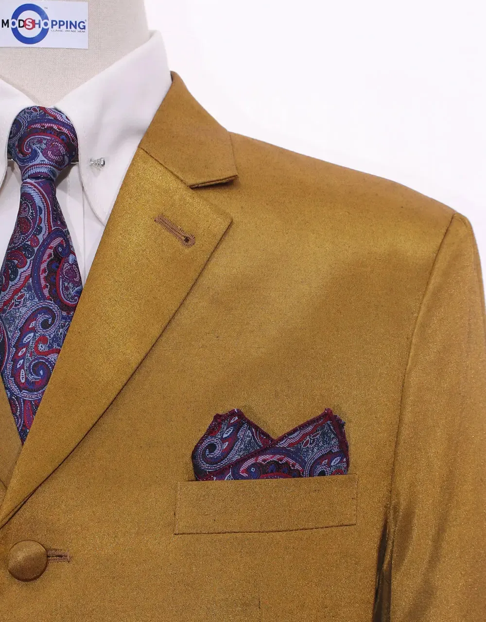 Burnt Gold and Black Two Tone Suit