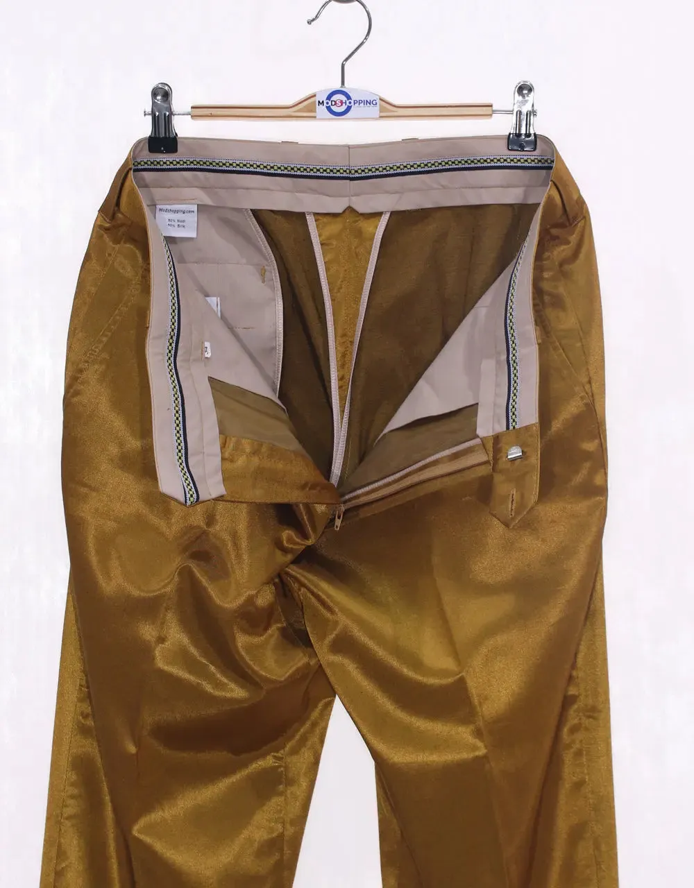 Burnt Gold and Black Two Tone Suit