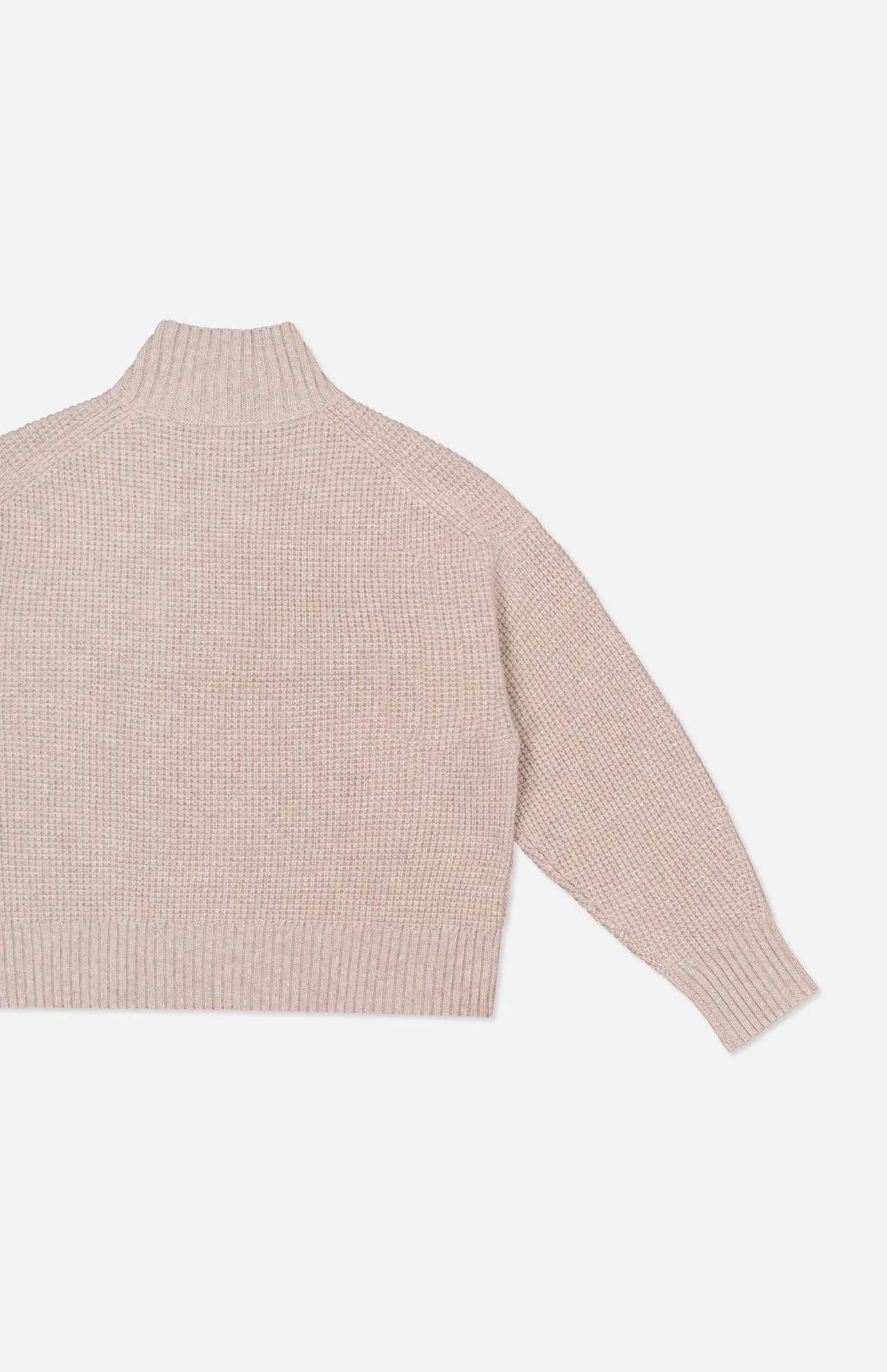 Cashmere Waffle Standneck Sweater
