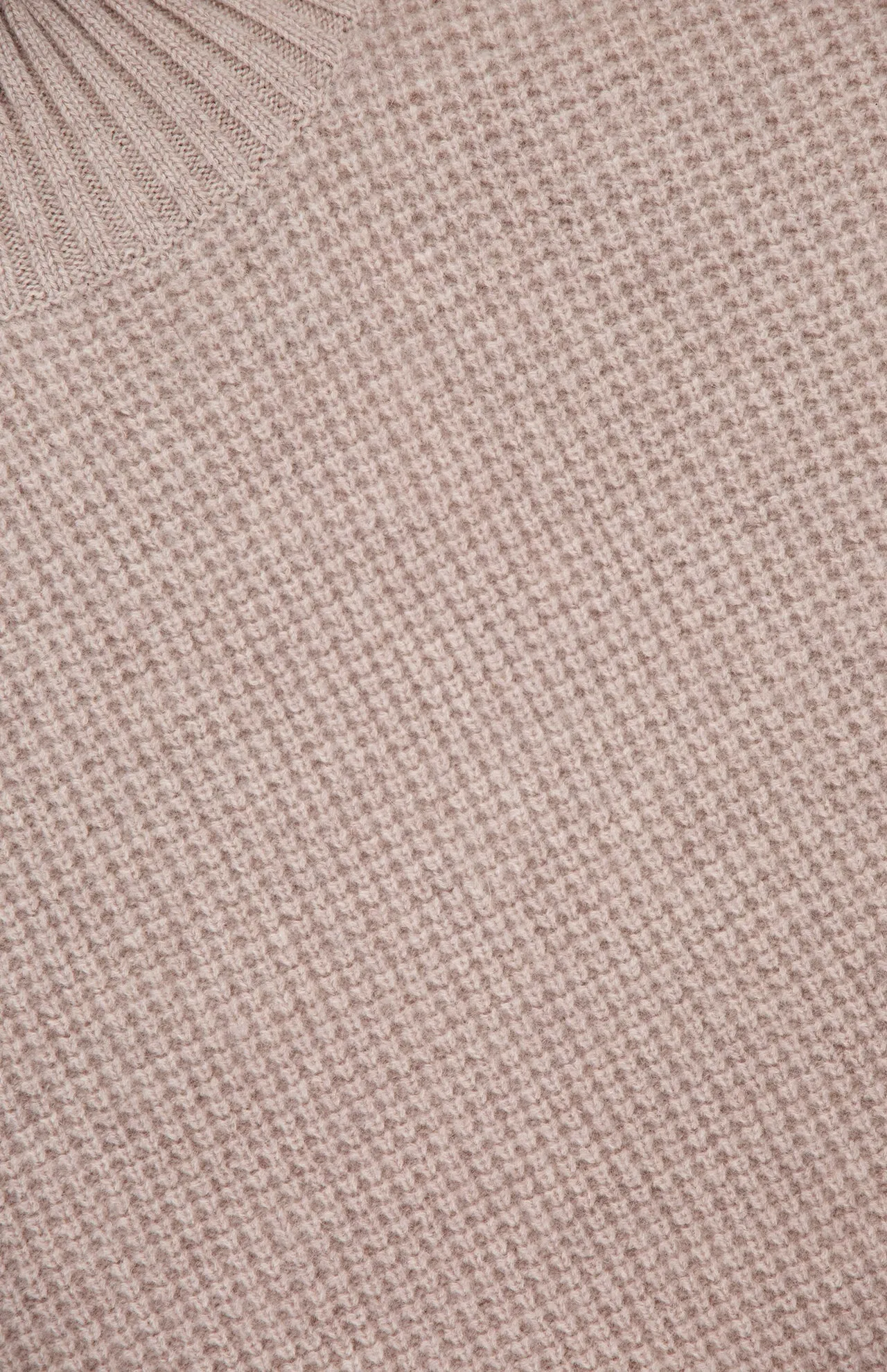 Cashmere Waffle Standneck Sweater