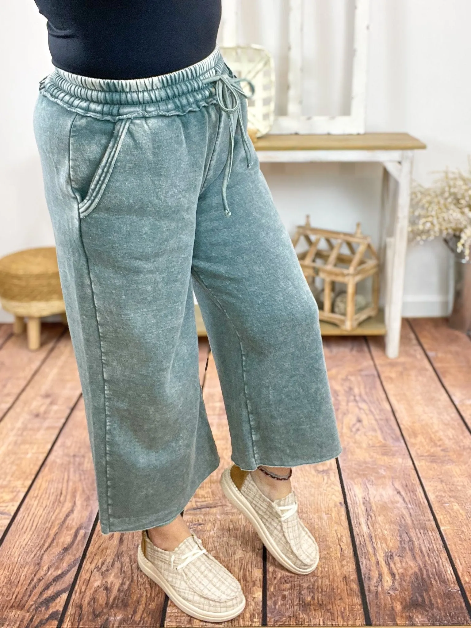 Cropped Jogger Lounge Pants Sweatpants