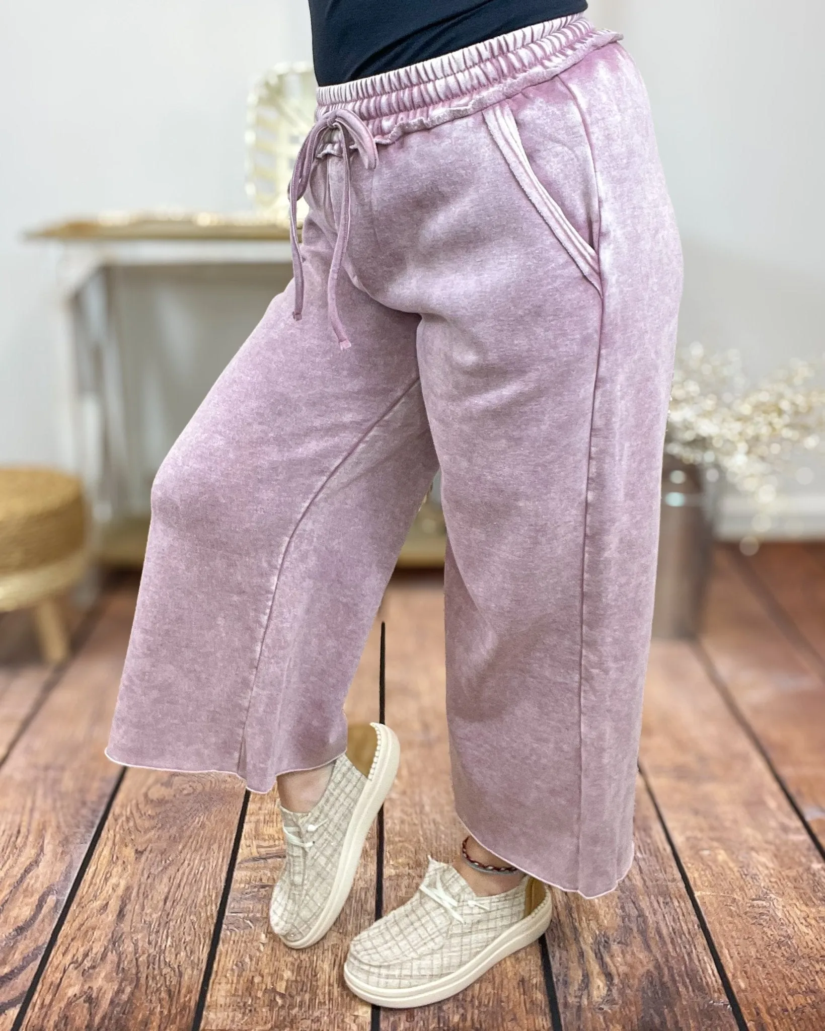Cropped Jogger Lounge Pants Sweatpants
