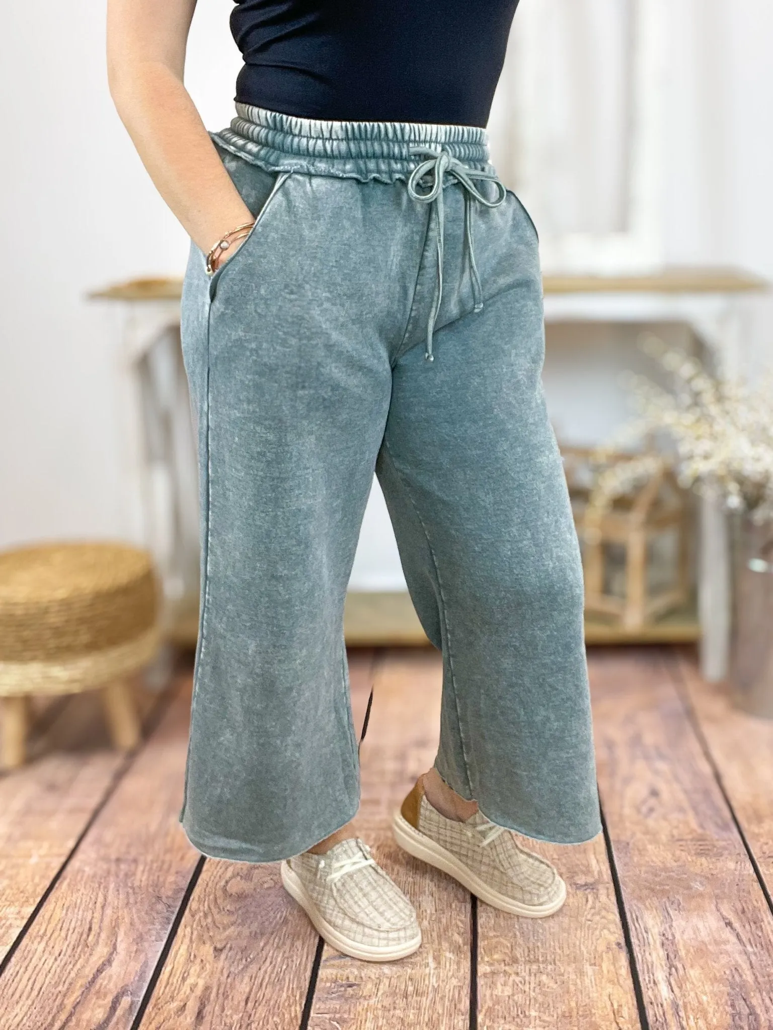 Cropped Jogger Lounge Pants Sweatpants