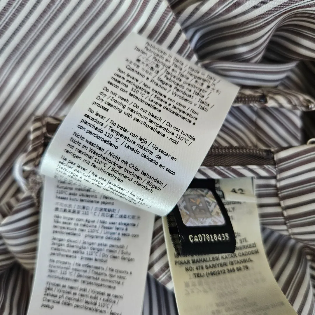 Fendi Striped Crop Shirt with Knot Detail