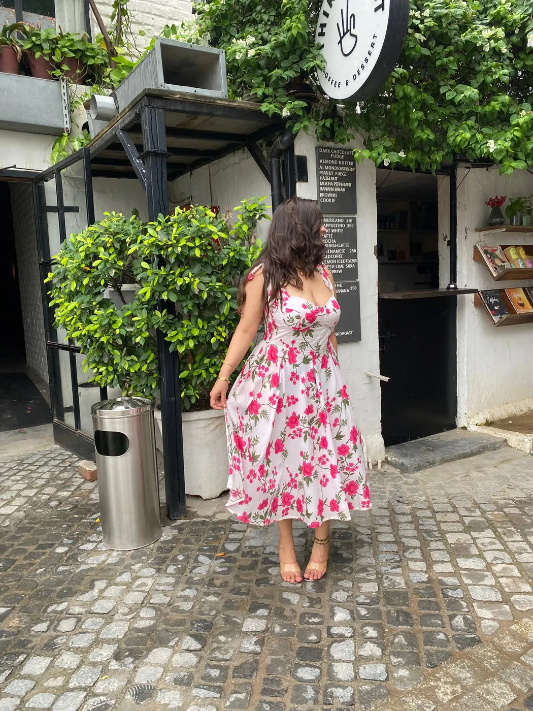 Florence tie-up dress-Pink