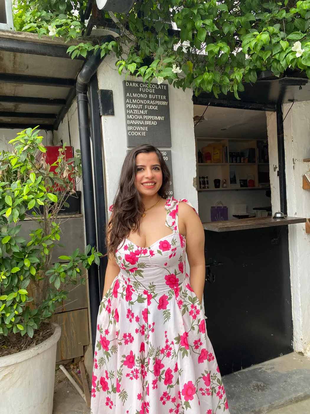 Florence tie-up dress-Pink