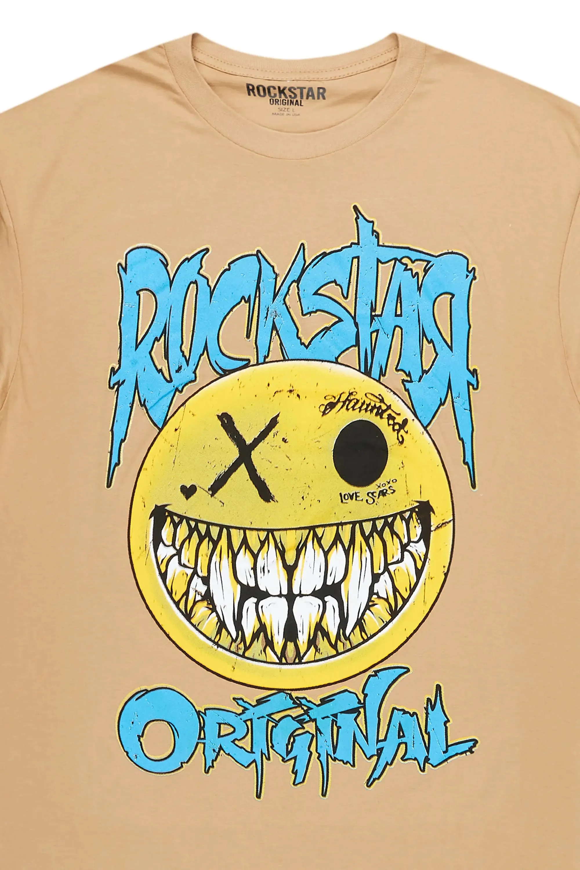 Fraust Beige Graphic T-Shirt