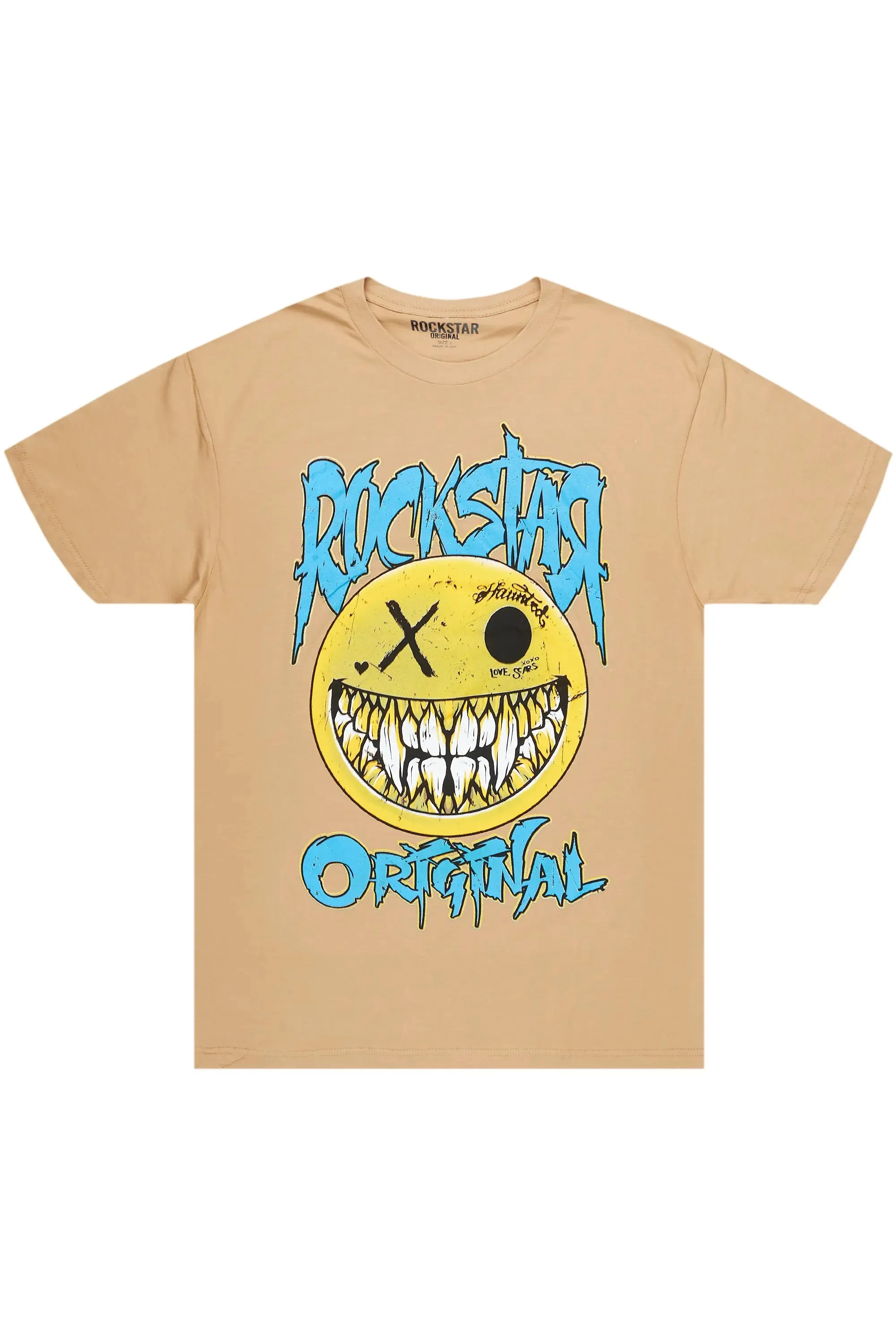 Fraust Beige Graphic T-Shirt