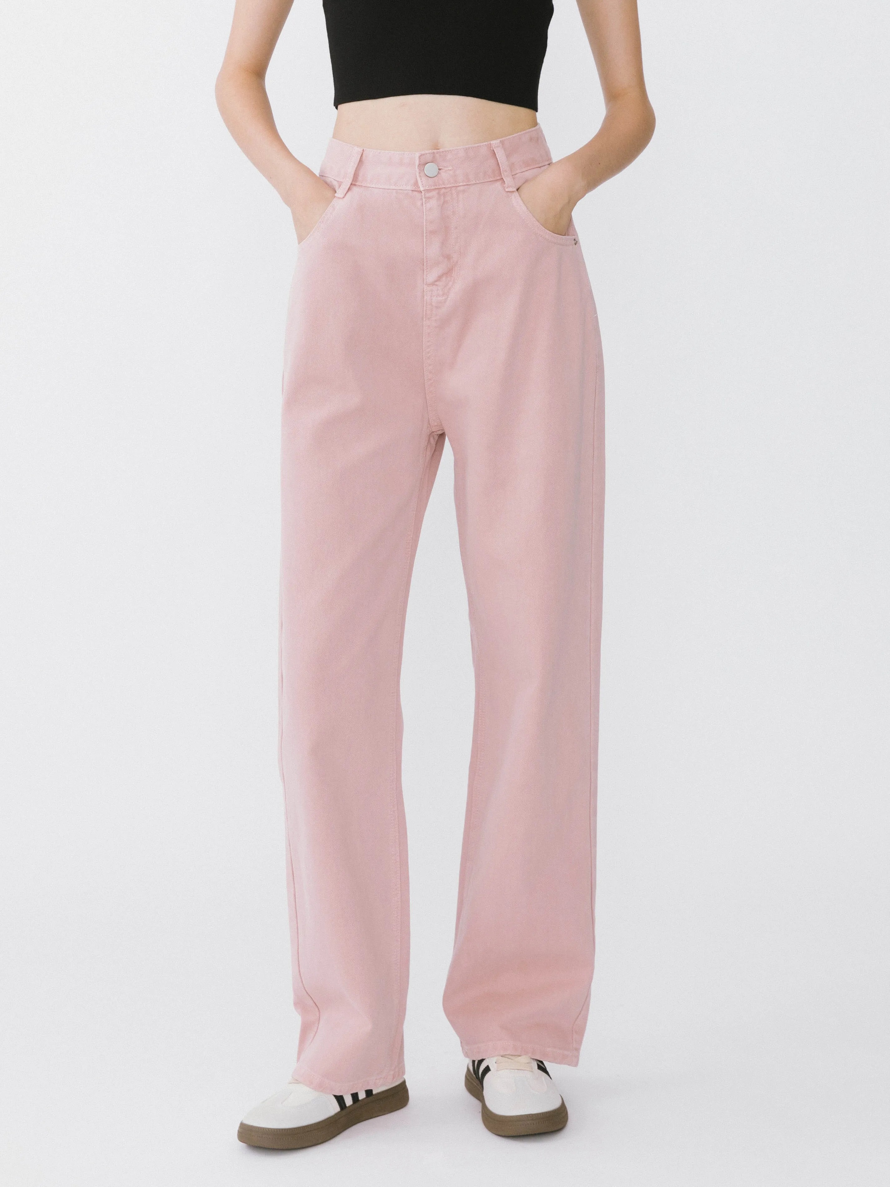 High Waisted Boyfriend Jeans