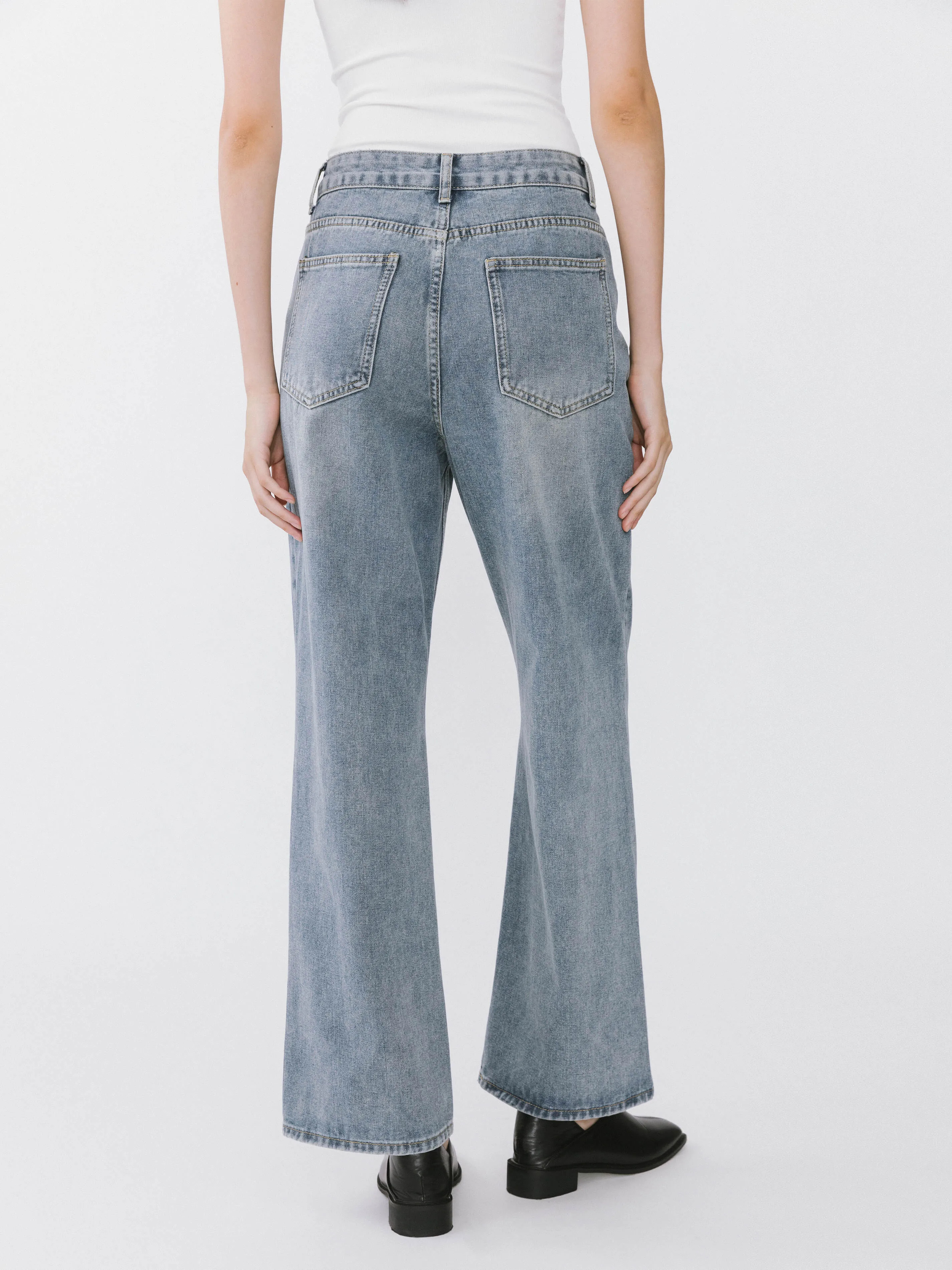 High Waisted Boyfriend Jeans