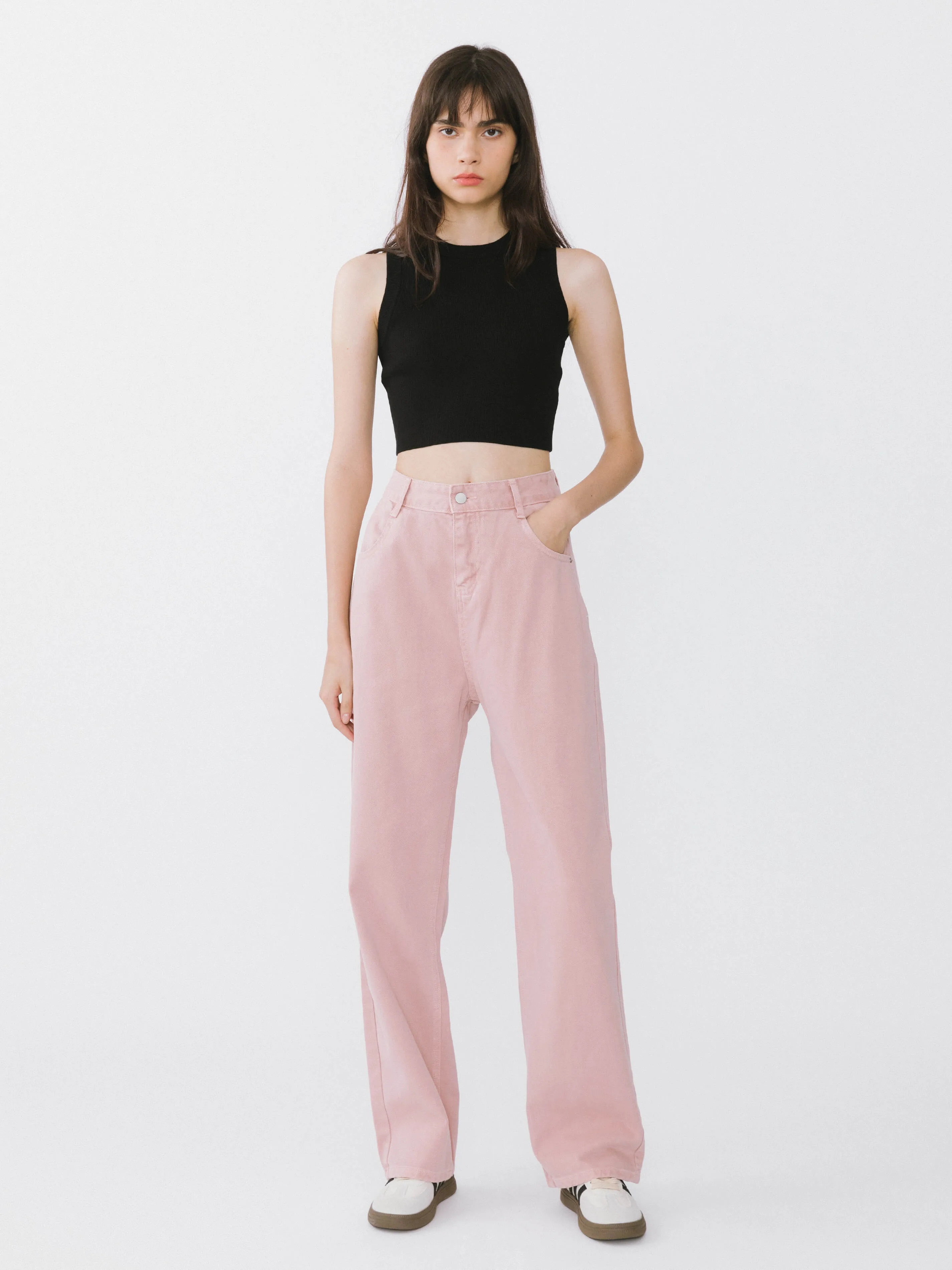 High Waisted Boyfriend Jeans