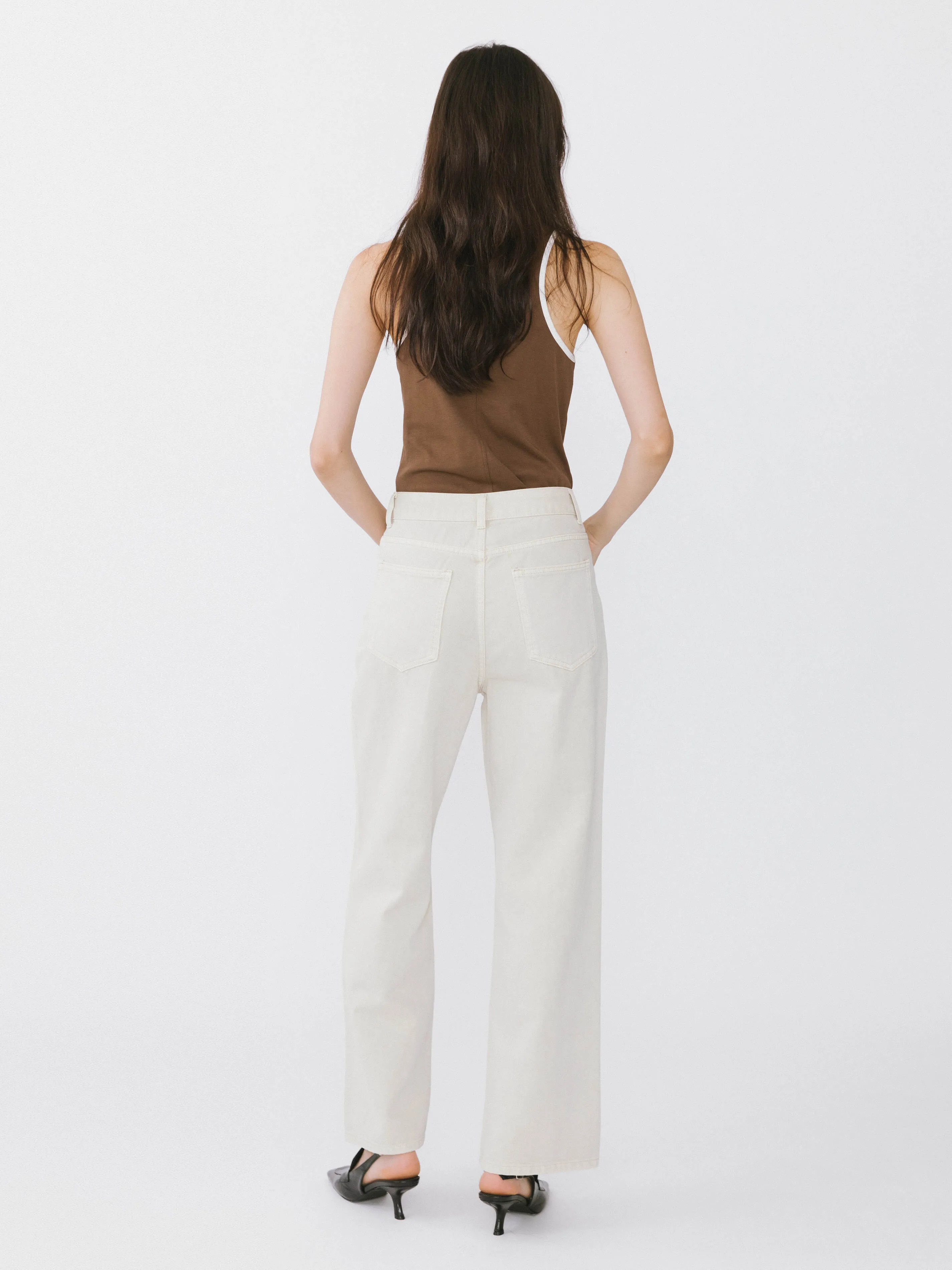 High Waisted Boyfriend Jeans