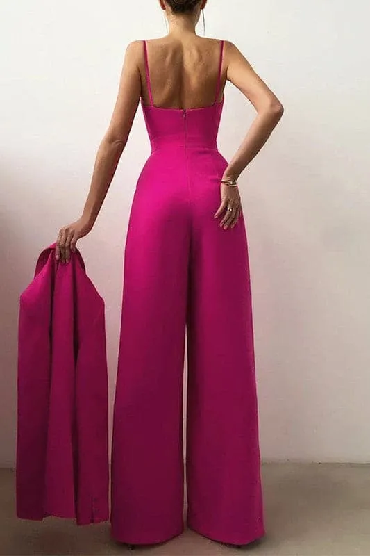 JY925 Elegant Sleeveless Long Romper