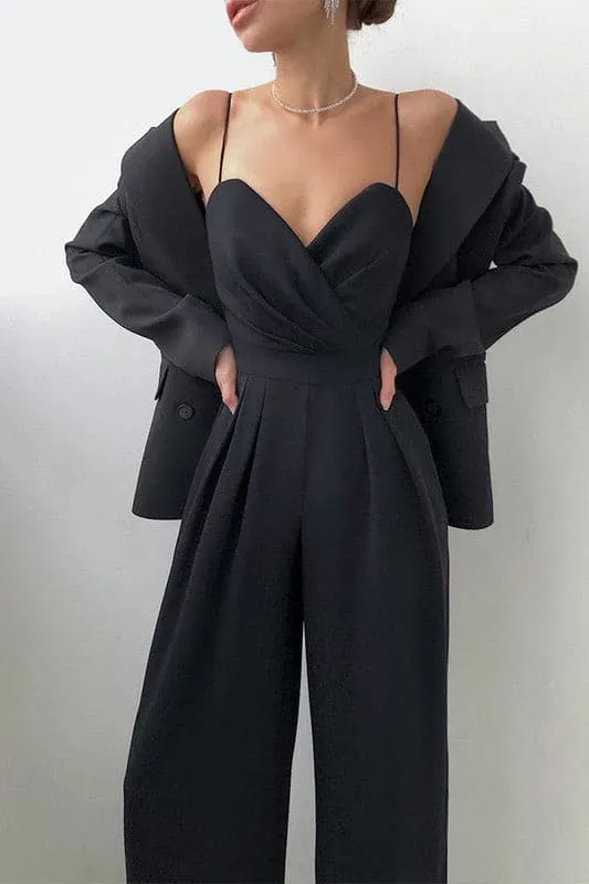 JY925 Elegant Sleeveless Long Romper
