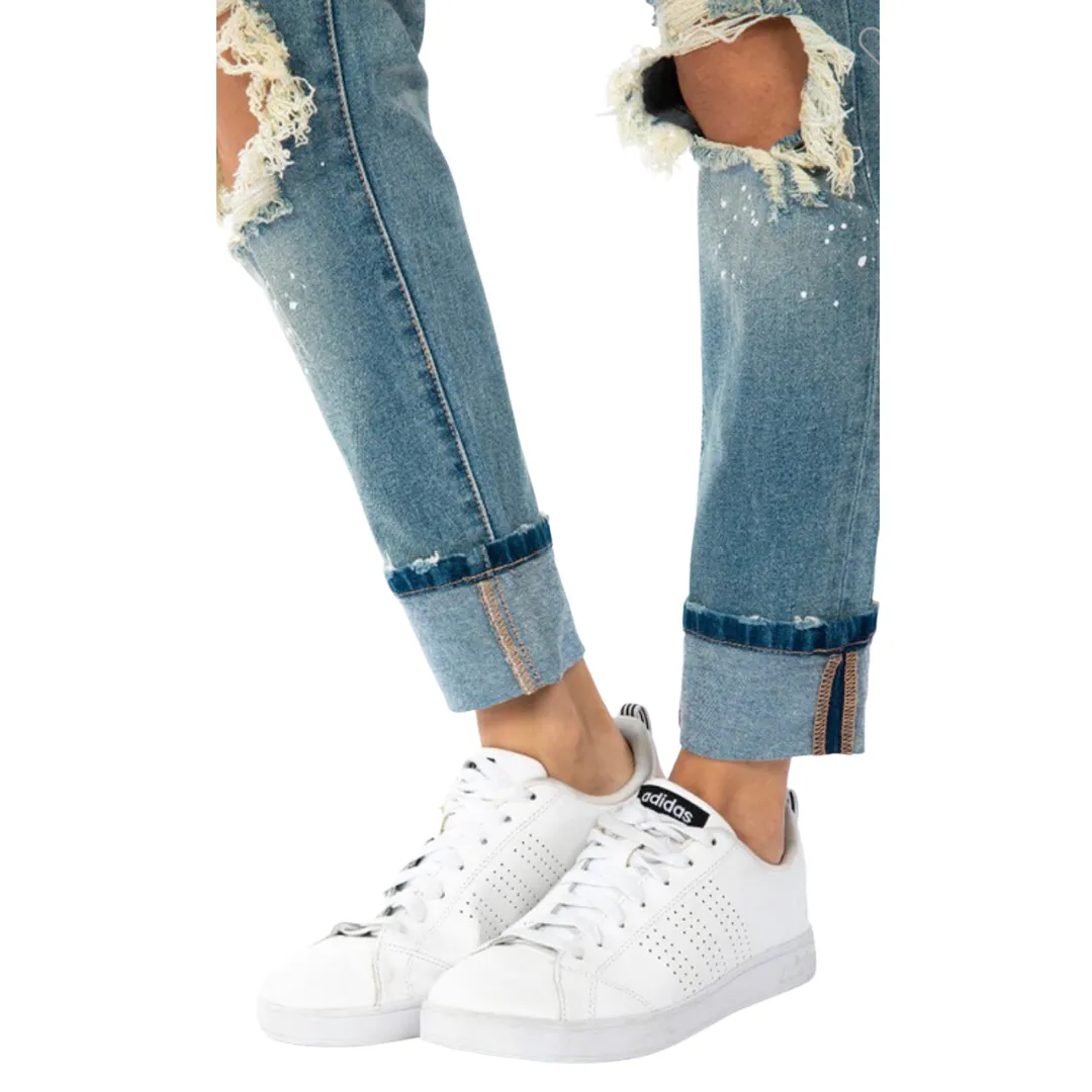 KanCan High Rise Beach Splash Boyfriend Jean