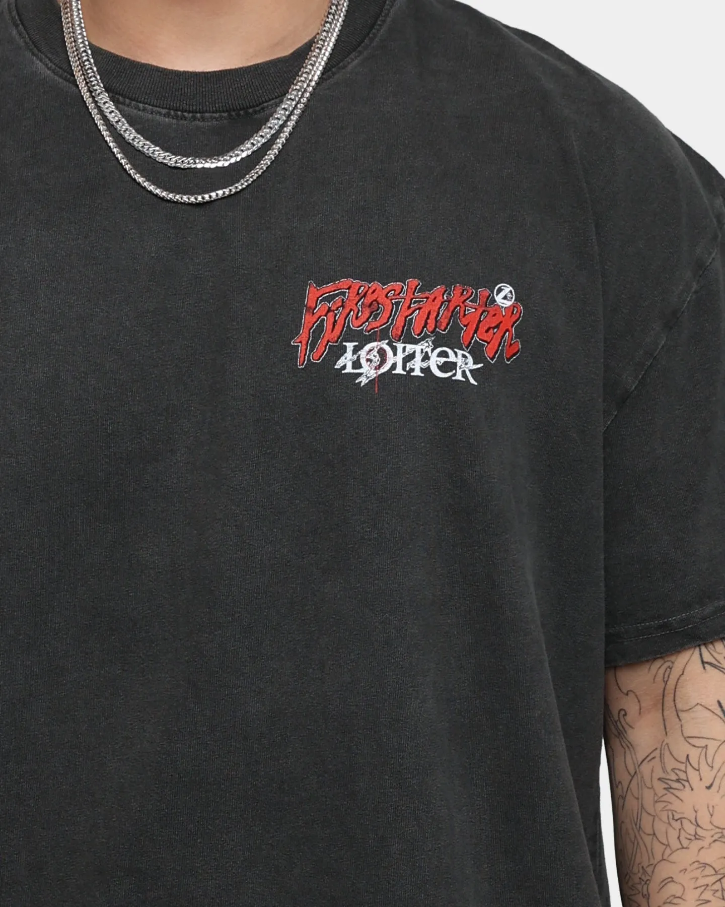 Loiter Firestarter Ultra Premium Vintage T-Shirt Black Wash