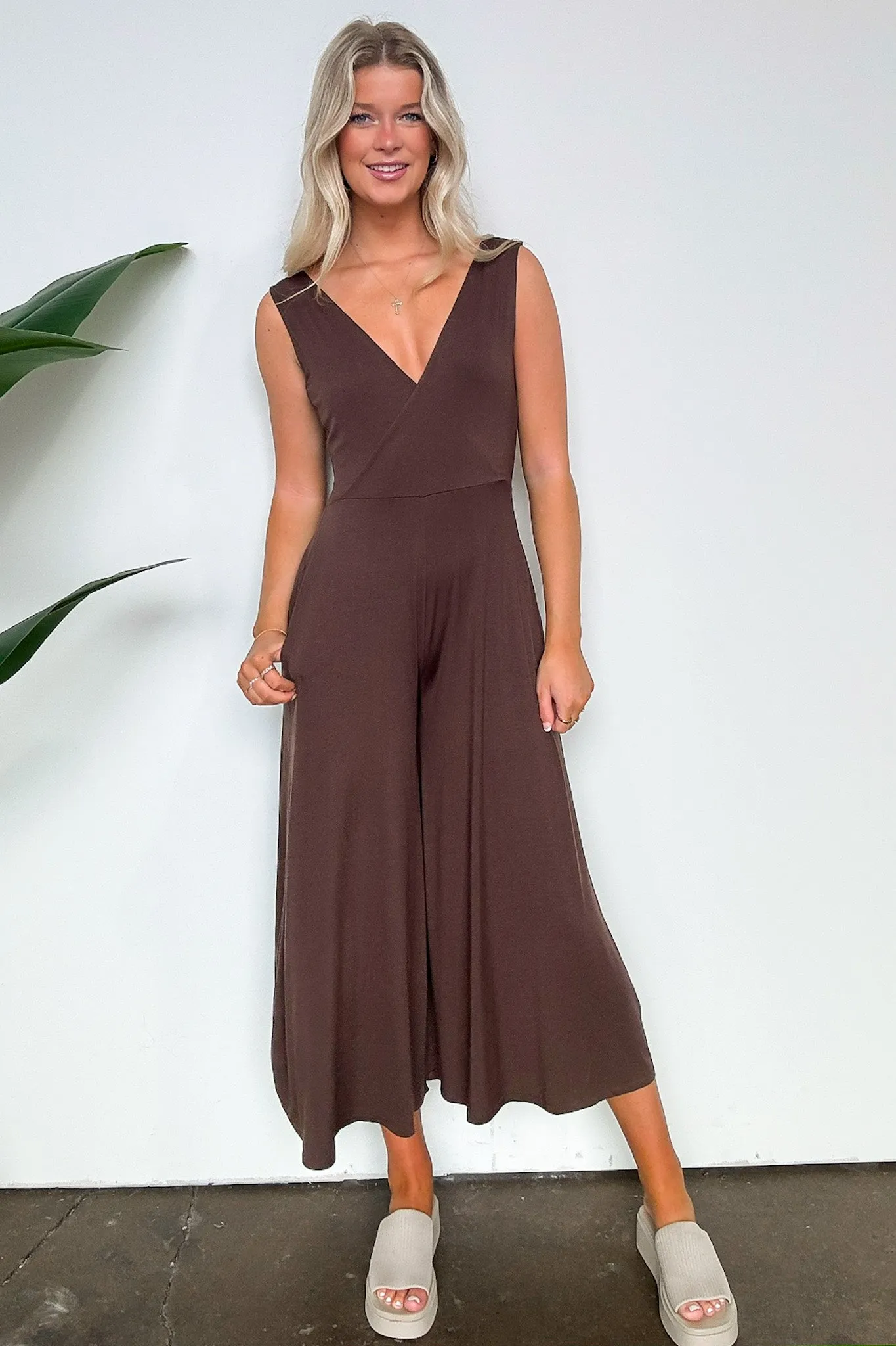 Luxe Reputation Surplice Wide Leg Jumpsuit - FINAL SALE