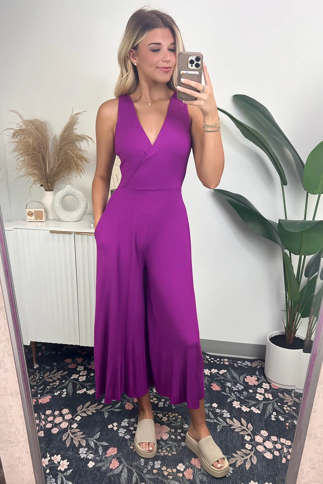 Luxe Reputation Surplice Wide Leg Jumpsuit - FINAL SALE