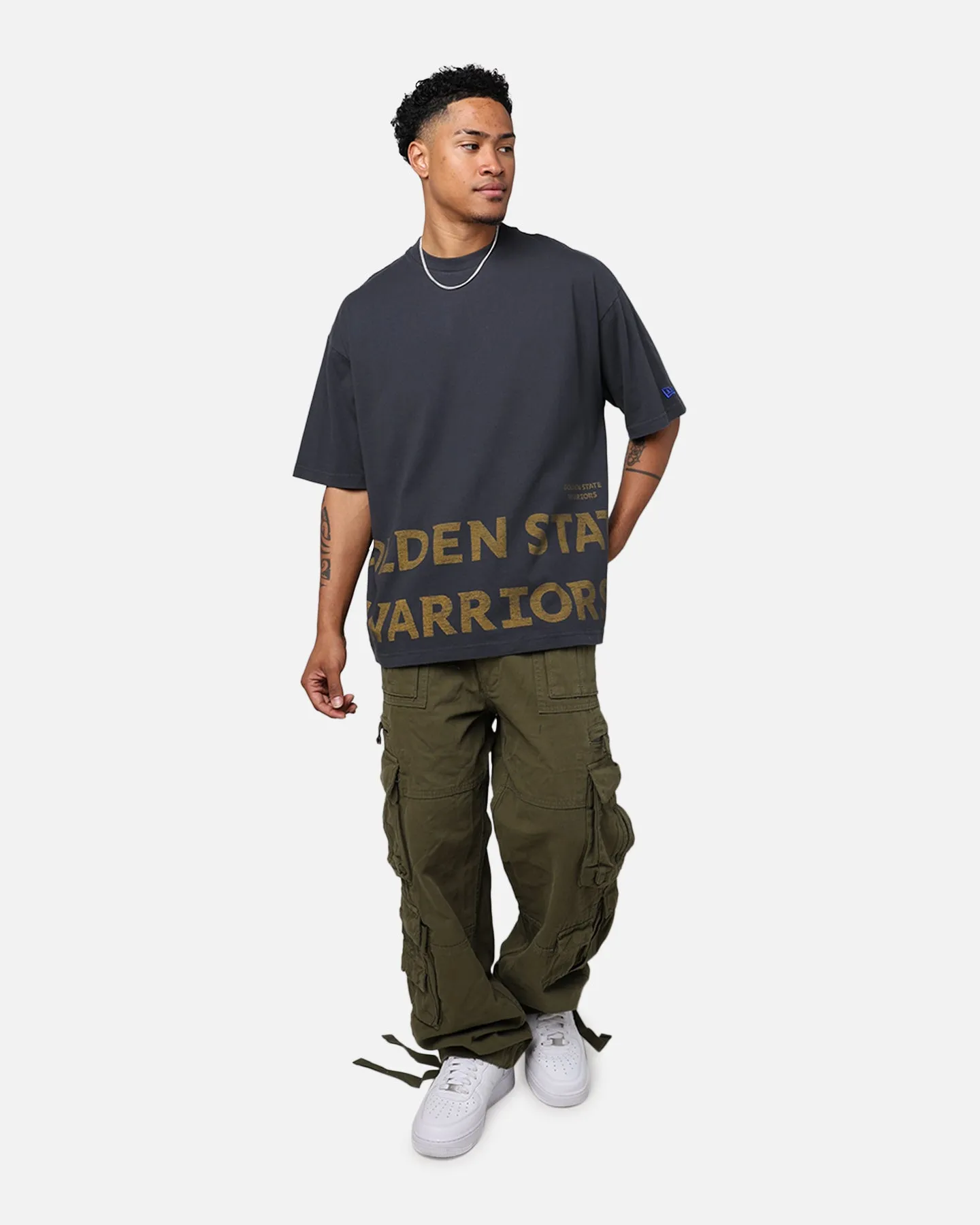 New Era Golden State Warriors Oversized T-Shirt Black