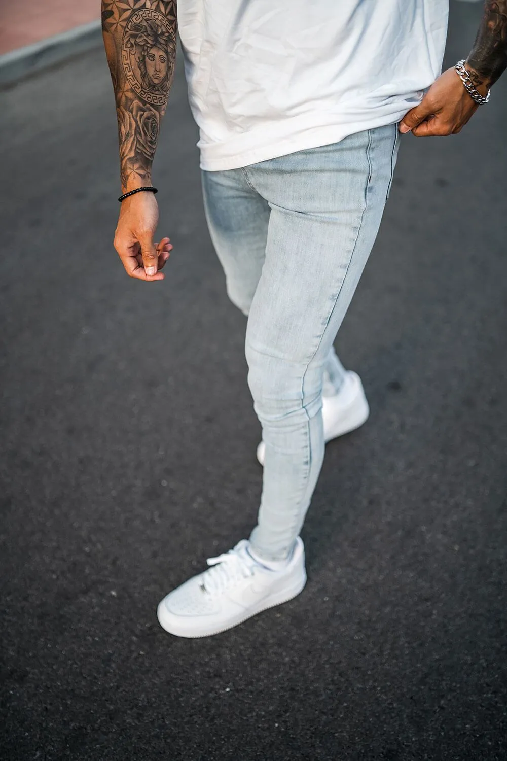 Non Rip Spray On Jeans - Light Blue