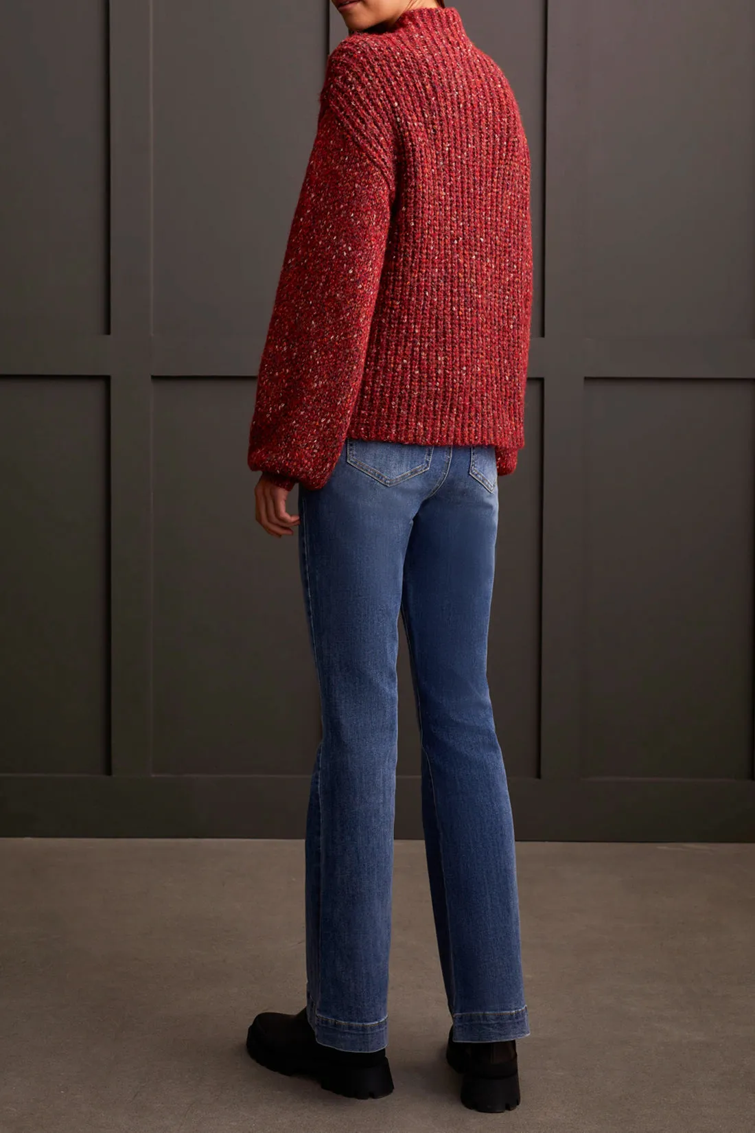 Sweater - Oversized Funnel Neck (Scarlet)