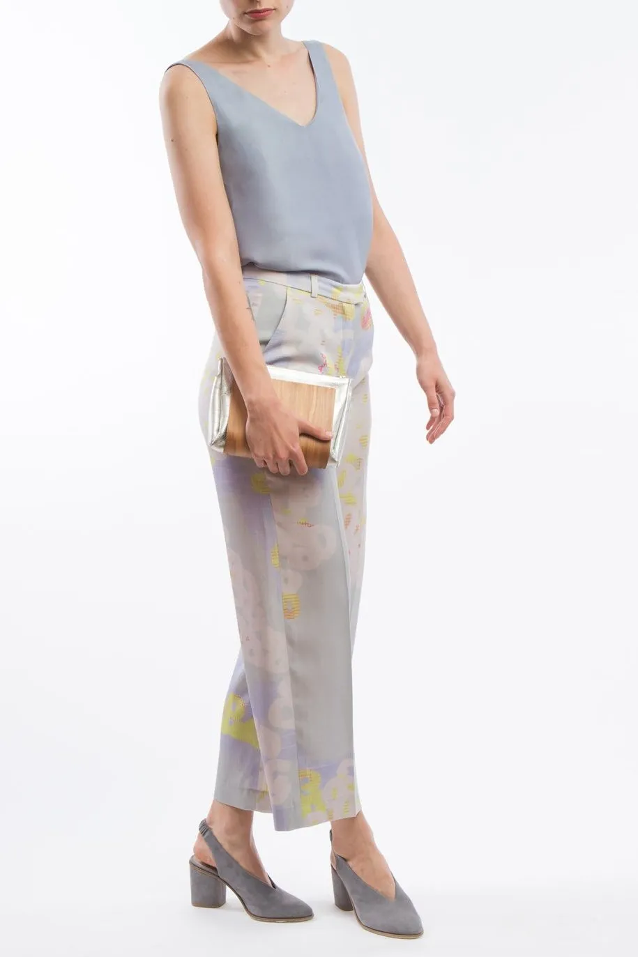 V-neck Top Light-Blue