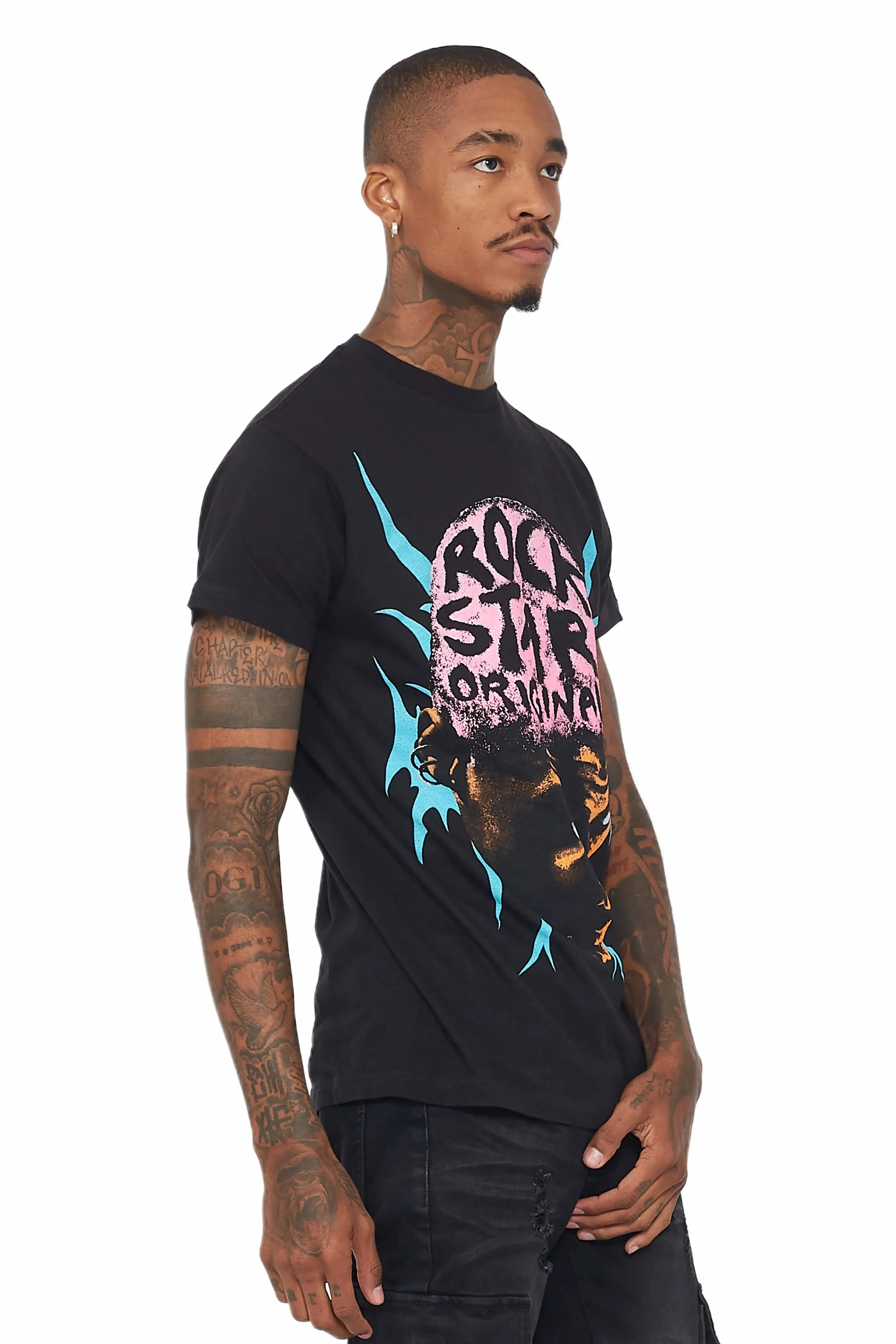 Weave Black Graphic T-Shirt