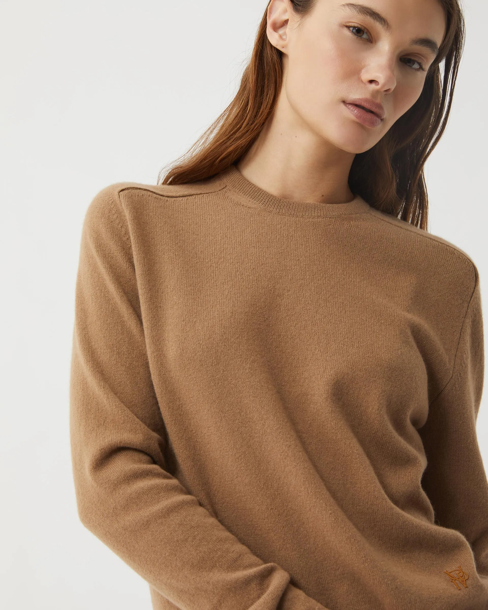 Winnie Sweater in Wool Cashmere, Camel
