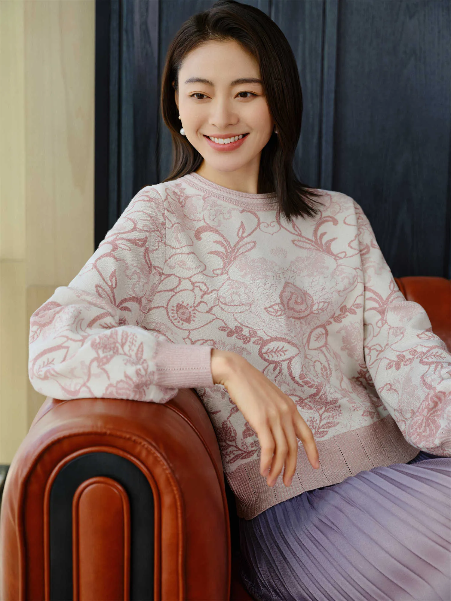 YAYING Silk and Wool Knit Sweater